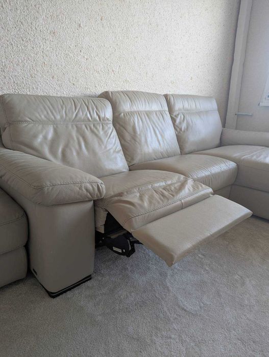 Кожен ъглов диван Стефано (Natuzzi)