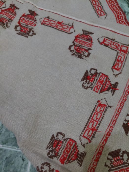 Каре на ленена панама