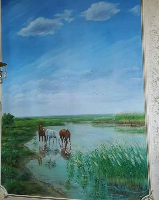 Роспись стен в Актау. Художник. Рисунки на стене.