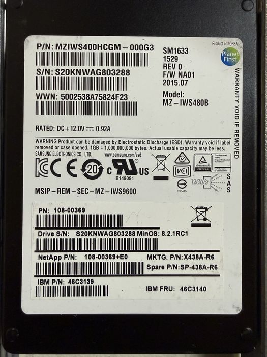 Hard disk SSD SAS SFF 400gb (dell, ibm, hp)