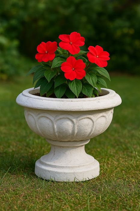 Декоративна гипсова саксия 30x25 см – ръчна изработка