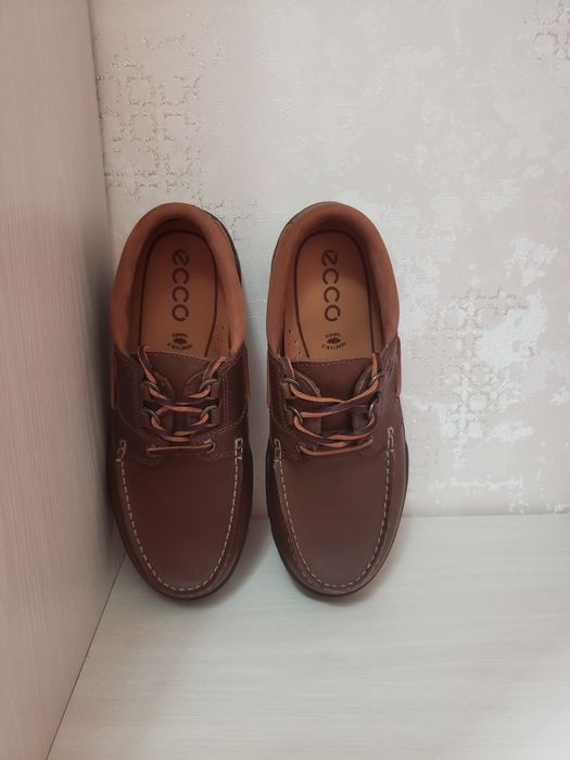 Мокасины на шнуровке,классические,Ecco original,39