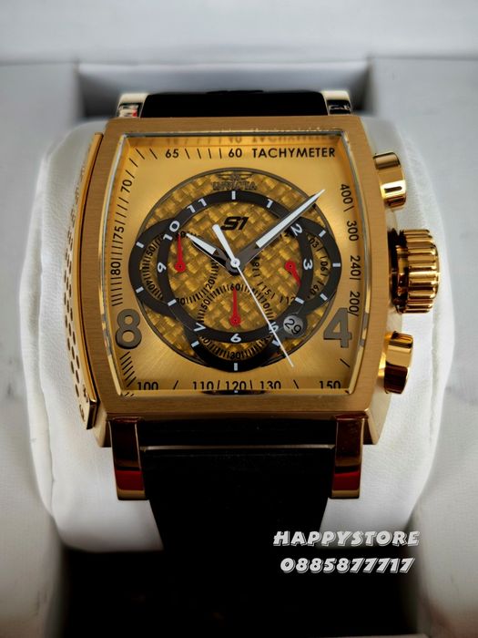 INVICTA S1 Rally Concentric gold black 48 mm, Инвикта нов мъжки часовник