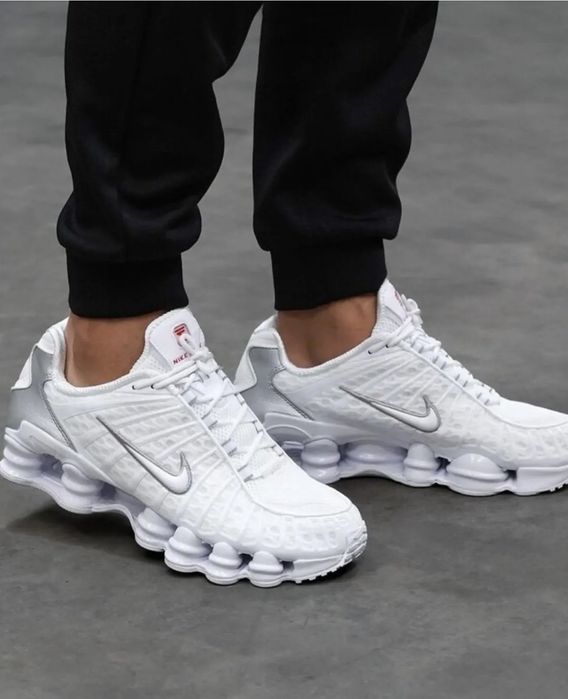 Nike Shox TL White & Metallic Silver