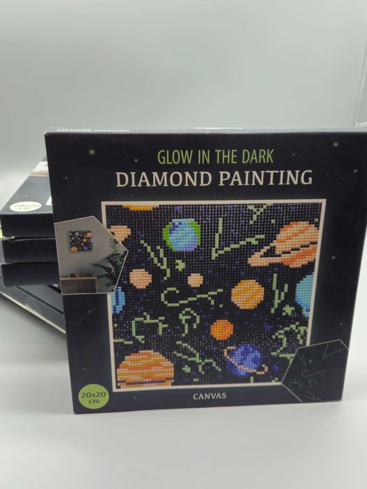 Diamond Painting  диамантен гоблен на платно 20x20 см (Космос/Планети)