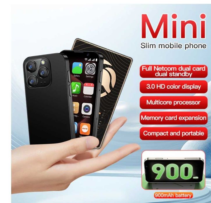 Мобилен телефон mini XS18 Pro, 3.0 инча, 2GB RAM, 16GB ROM,Dual SIM,3G