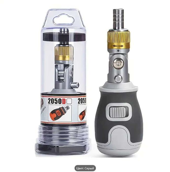 Многоугольный ретракторный набор отверток с сменными битами