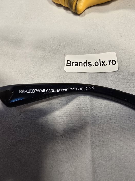 Promotie - Ochelari de soare polarizati Emporio Armani, negri, P841, made in Italy