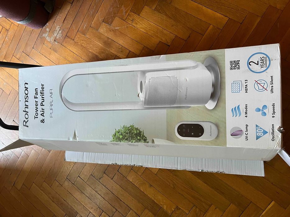 Вентилатор Rohnson R-8100, HEPA 13 филтър за пречистване на въздуха