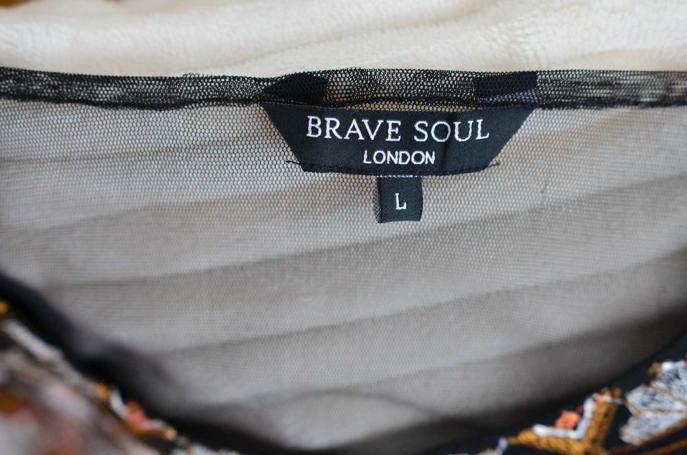 Bluza neagra dantela, Brave Soul, marimea S
