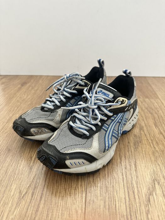 Маратонки Asics GEL (Y2K ретро стил), номер 36, сребристо и синьо