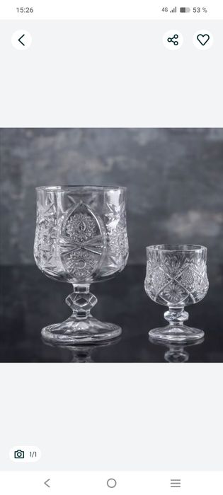 Продам набор стакан в количестве 6 штук и набор рюмок в количестве 6 ш