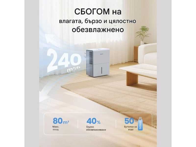 Влагоуловител Newentor ND-25LS - 25L/24 ч, за Помещения до 80 м²