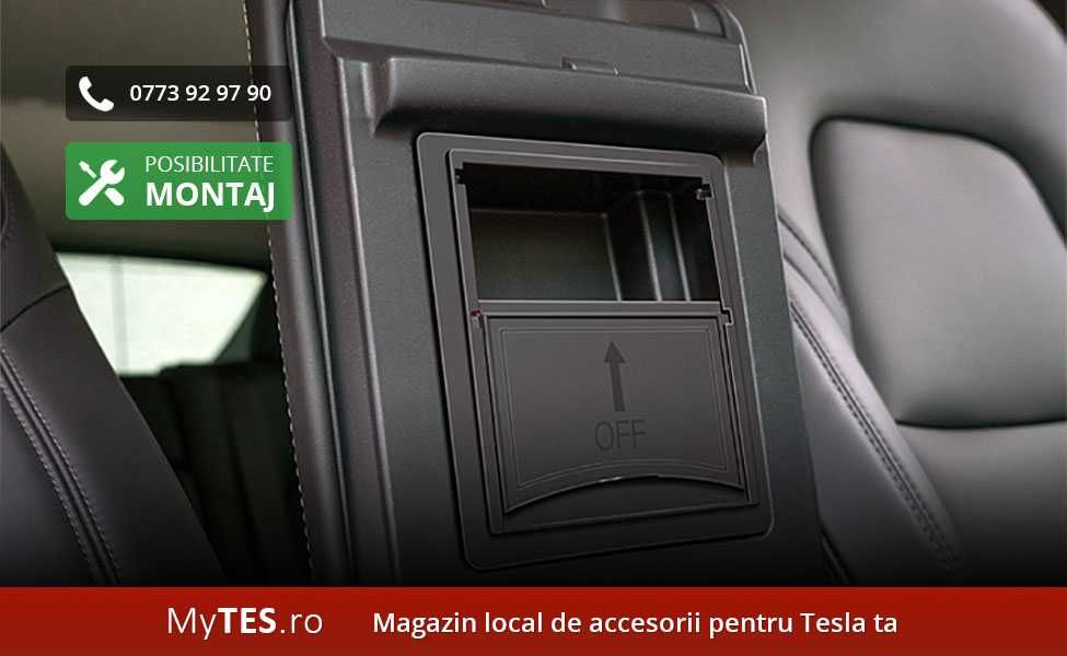 Cutii depozitare velur consola centrala - Tesla Model 3 / Y