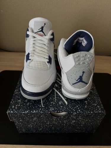 Sneakers Jordan4 Midnight Navy cu eticheta (nu Nike, Gucci, Adidas, Balenciaga)