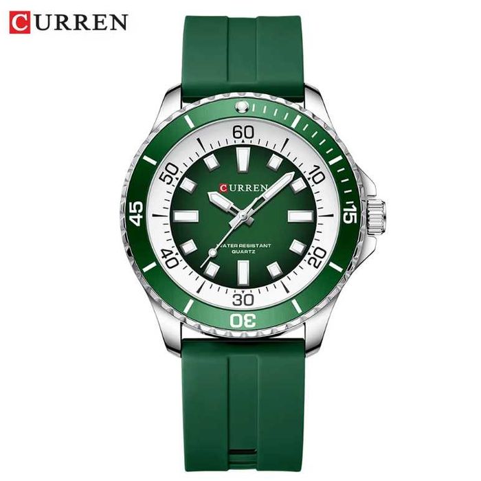 Мъжки часовник – CURREN 8448 – Green + ПОДАРЪК