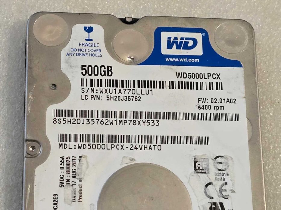 Hard Disk Laptop 500GB WD Blue WD5000LPCX, SATA-III, 5400RPM Cache 8MB