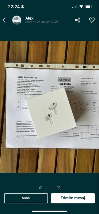 AirPods Pro (Generația a 2-a) – Originale, cu factură