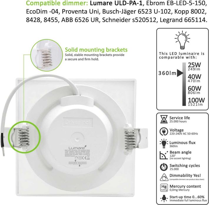 ПРОМО! LED плафони за баня 6W с вграден траф