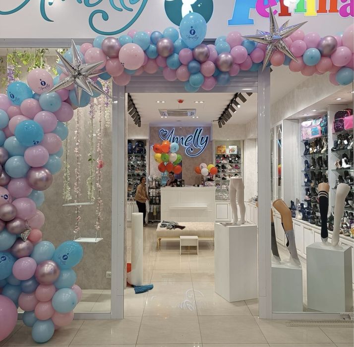 Оформление магазинов шарами и цветами/Shar bezaklari/Afarmleniya shar