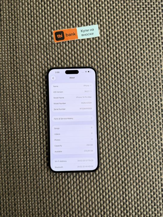 100% БАТЕРИЯ! 256Gb*ЛИЗИНГ*/ iPhone 14 Pro Max Space Black