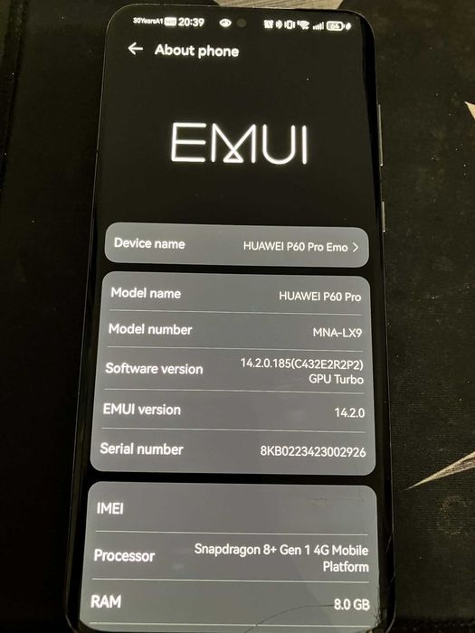 Huawei P60 Pro Black 8 RAM 256GB Проблем *прочетете описанието!