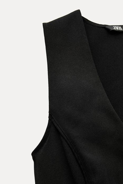 Къс черен гащеризон ZARA