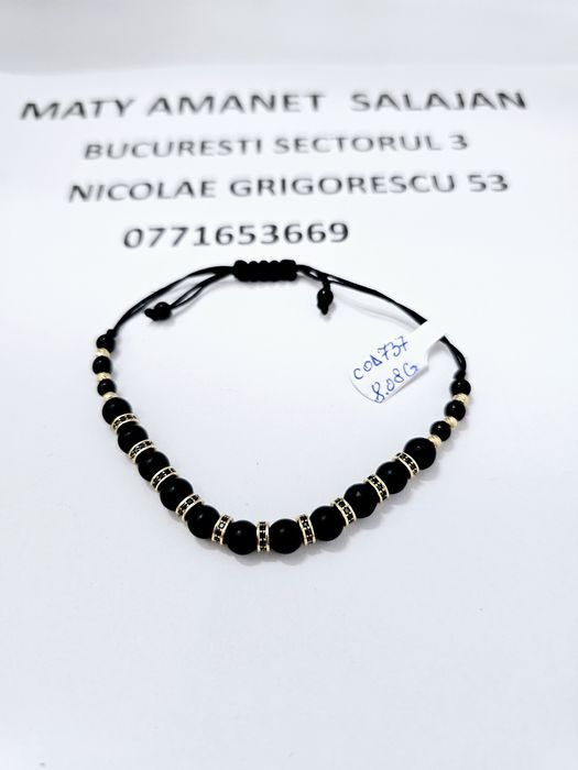 Vand bratara cu bile din aur 14 k cod 737