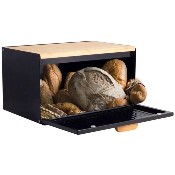 Хлебница бамбуковая с откидной крышкой Kamille