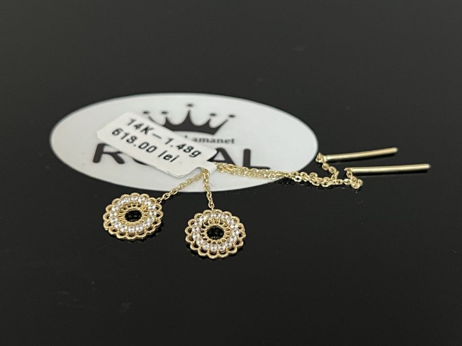 Bijuteria Royal CB : Cercei dama aur nou 14k 1,43gr