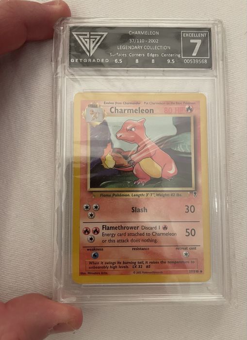 Pokemon graded cards Charmeleon 2000 base set 2