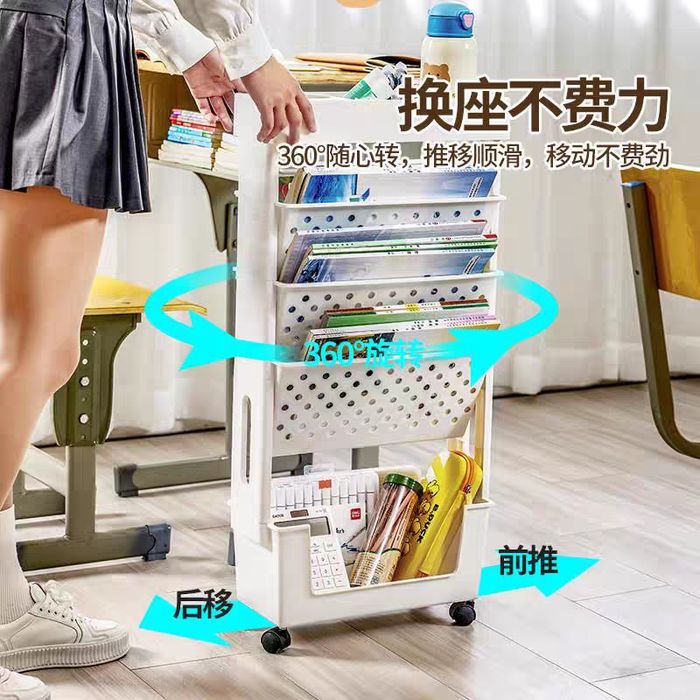 Узкая пластиковая полка для книг