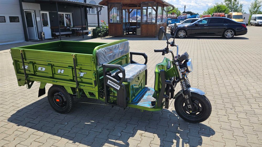 Triciclu electric nou THOR WORKER 1000W cu bena Agramix