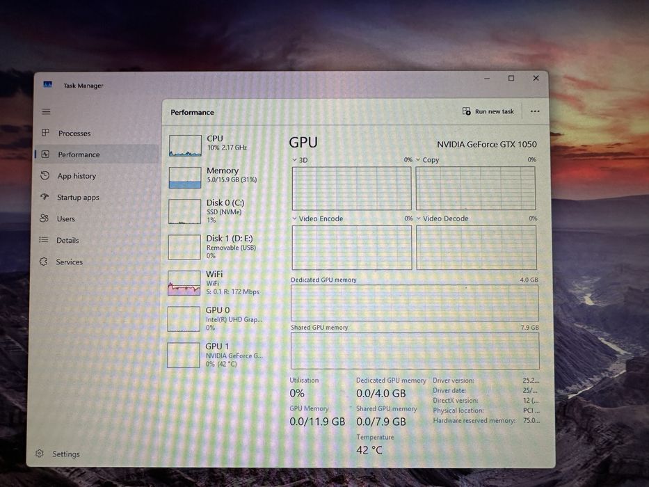 Laptop Asus TUF Gaming FX504 | i5, 16GB RAM, SSD 1TB, GTX 1050 4GB | Windows 11
