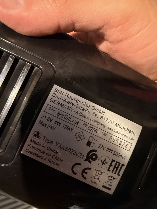Aspirator de mana Bosch BHN24L, 24 V