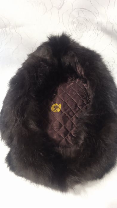 Шапка калпак от кожа на нутрия