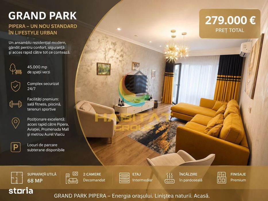 Vânzare apartament 2 camere LUX - Pipera | Erou Iancu Nicolae | Grand