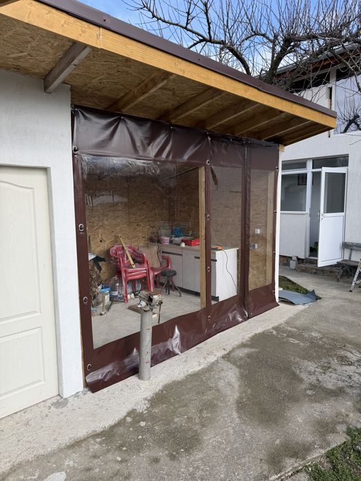 Ветроупорни завеси,тенти покривала сенници винил кристал ветробрани