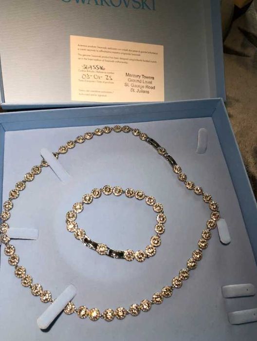 Set Swarovski Angelic Argintiu - Colier/Brățară
