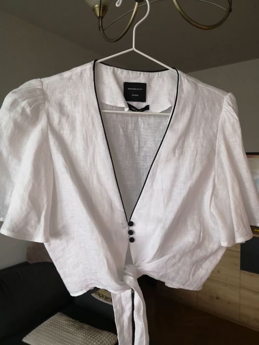 Ленен топ Massimo Dutti