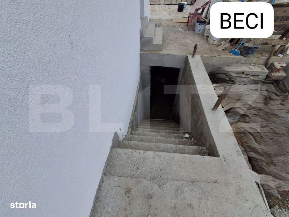 Casa 3 camere, 86mp, 310 mp teren, cu terasa si beci, Visani