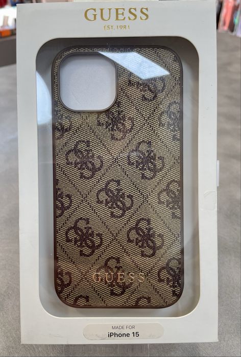 GUESS Оригинален калъф за Apple iPhone 15 твърд гръб Нов case