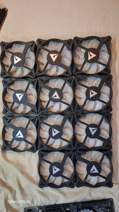 Set 11 coolere PC AlphaGear Reflect v3 ARGB, Infinity Mirror,120mm+Hub