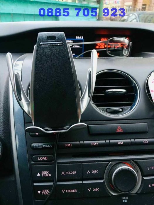 Стойка за телефон с безжично зарядно S5 10W Fast Wireless Charger