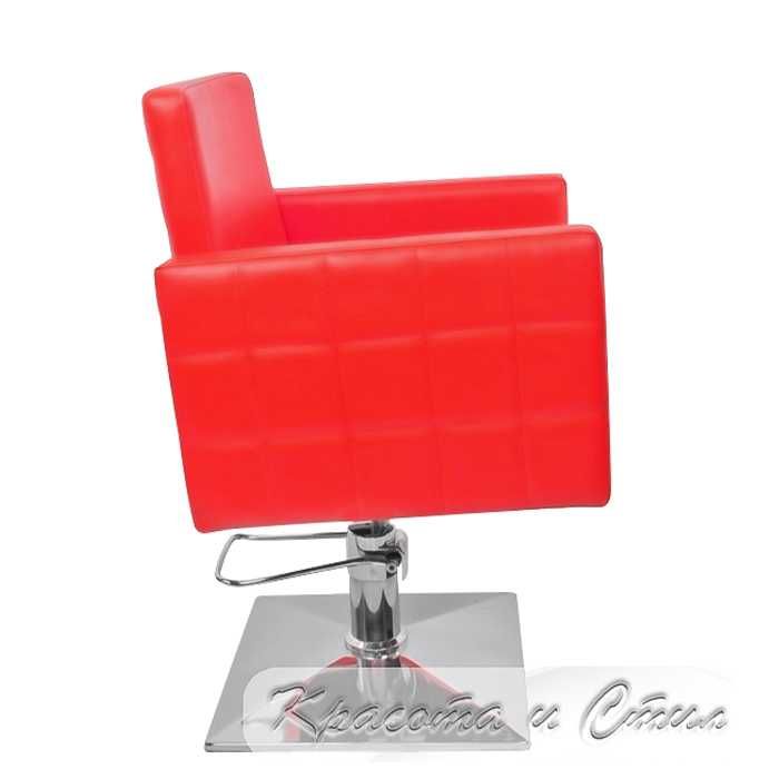 Професионален фризьорски стол PA08F0 - бял/оранжев/червен/черно-червен