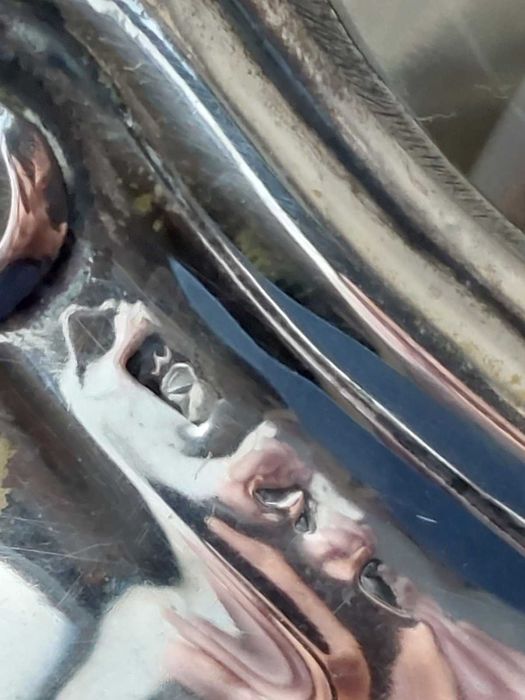 Сребърна жардиера 19век.Сребро 800-кристал