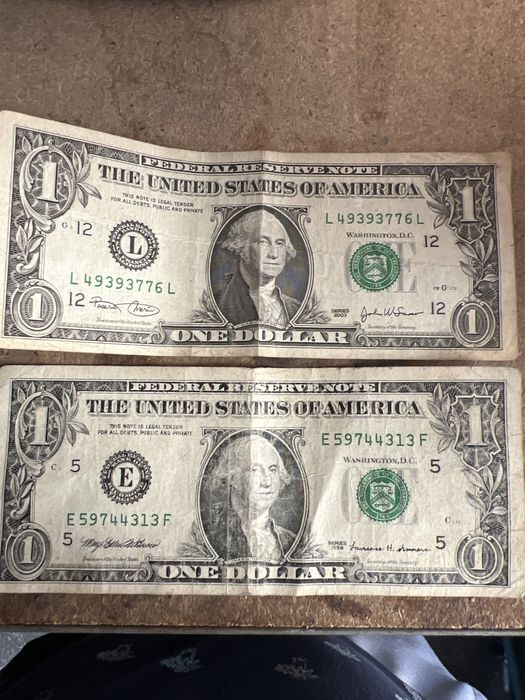 Vand bagnote 1 dolar