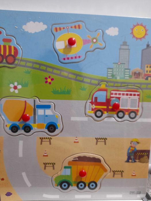 Пазл-рамка дерево. Транспорт