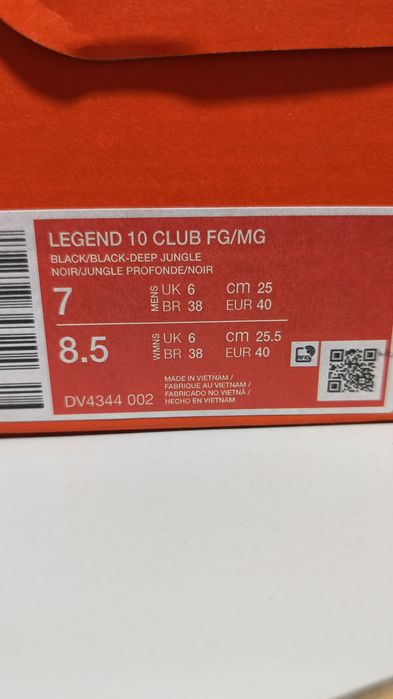 Adidași fotbal Nike Legend 10 Club FG/MG măsura 40