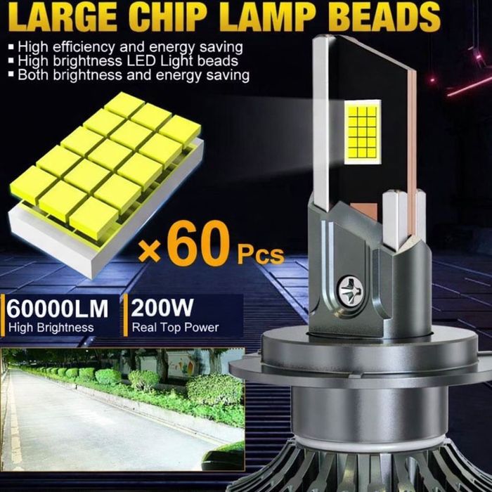Becuri LED H4 Canbus 12V-24V 60000LM set 2buc